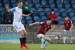 Killian Brouder in action for Galway United against Chris O'Reilly during the Tribesmen's 4-0 win at St Colman's Park in May 2021.