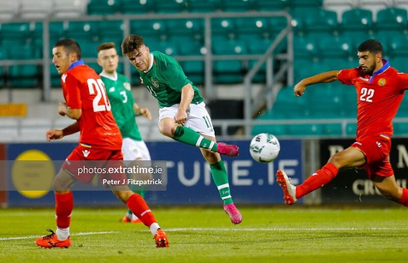 Aaron Connolly in action against Armenia