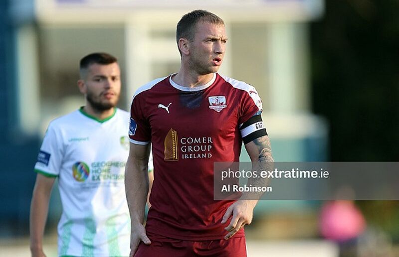 Galway United captain Stephen Walsh in action against Cabinteely during the 2019 season.